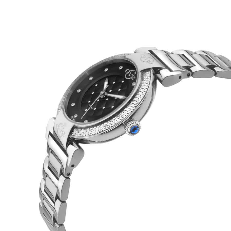 GV2 by Gevril Berletta Quartz Diamond Black Dial Ladies Watch 1543B