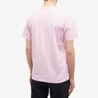 Maison Kitsuné Men's Grey Fox Head Patch Classic T-Shirt in Dusty Rose