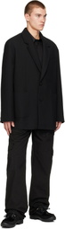 WOOYOUNGMI Black Oversized Wool Blazer