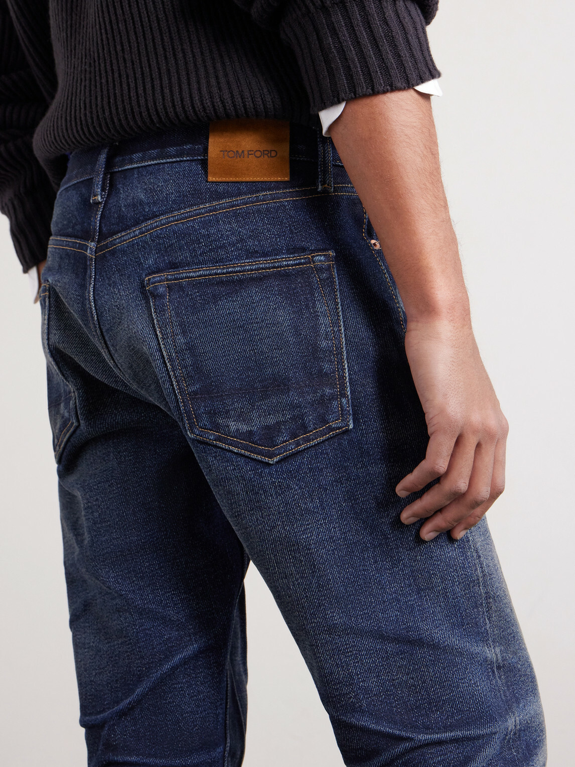 TOM FORD - Straight-Leg Selvedge Jeans - Blue