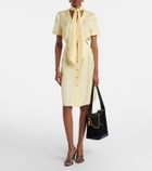 Versace Greca jacquard satin shirt dress