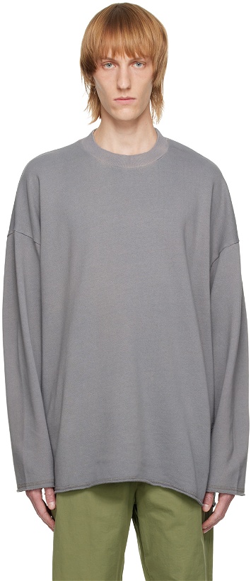 Photo: White Mountaineering®︎ Taupe Garment-Dyed Sweatshirt