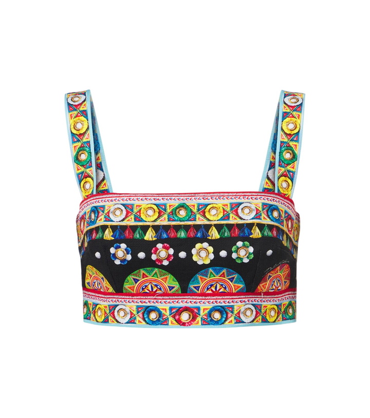 Photo: Dolce&Gabbana Carretto cotton bra top