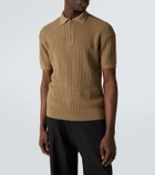 Giorgio Armani Ribbed-knit polo shirt