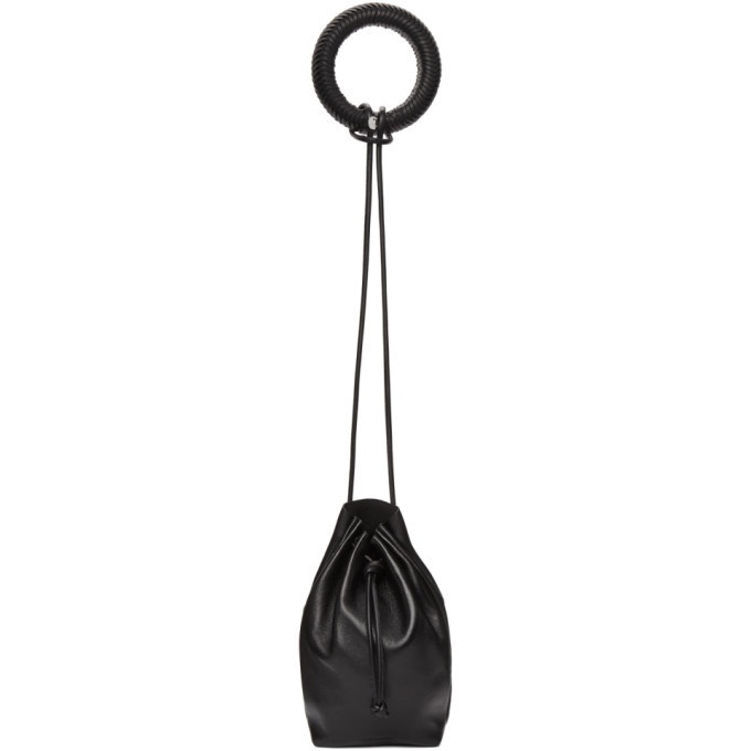 Jil Sander Black Small Woven Bracelet Drawstring Bag Jil Sander