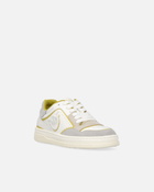 Pinko Flat Leather Sneakers With Embroidered Logo White/Lime