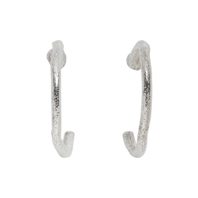 Photo: Pearls Before Swine SSENSE Exclusive Silver Loop Earrings
