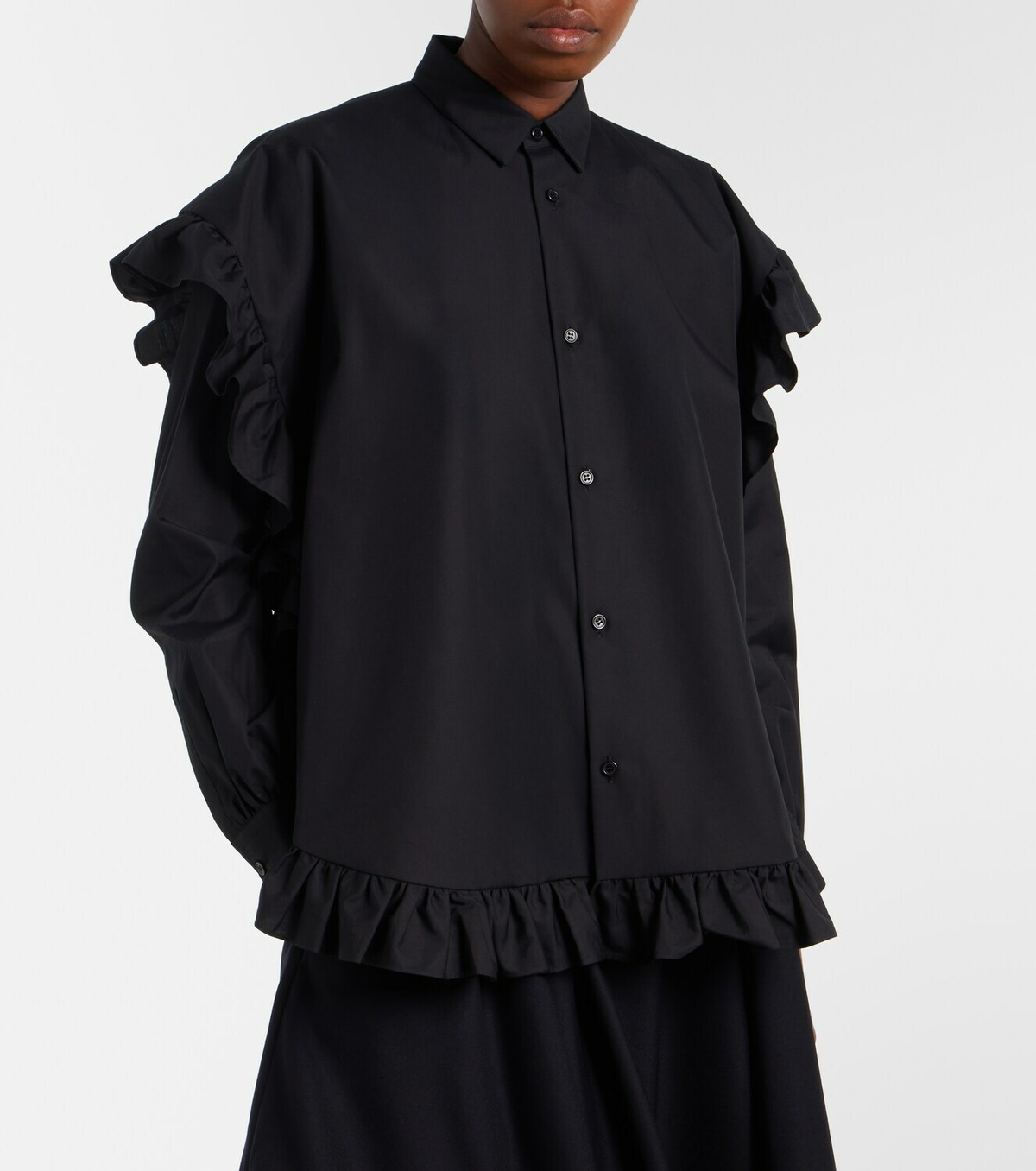 Noir Kei Ninomiya Ruffled cotton blouse