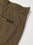 NUDIE JEANS - Lazy Leo Organic Cotton-Twill Trousers - Green