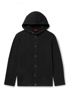 BARENA - Cotton-Blend Jersey Hooded Jacket - Black