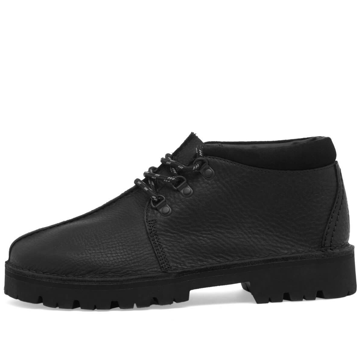 Clarks Originals Men's Desert Trek Hike in Black Leather