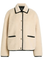 Anine Bing Camden Teddy Jacket Cream