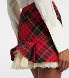 McQueen MacQueen tartan ruffled miniskirt
