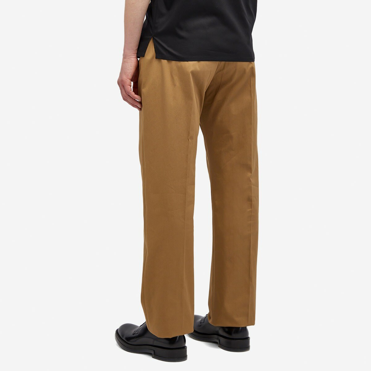 Alexander McQueen Men's Tape Logo Chinos in Rich Camel
