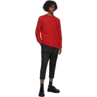 AMI Alexandre Mattiussi Red Jersey Long Sleeve T-Shirt