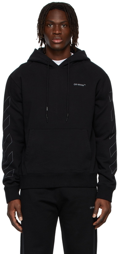 Photo: Off-White Black Diag Outline Slim Hoodie