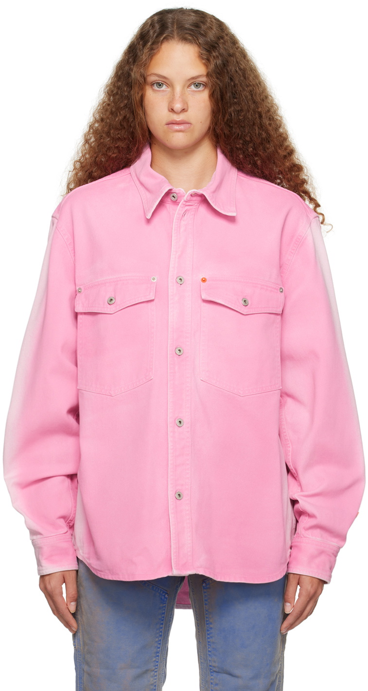 Topshop pink denim clearance jacket