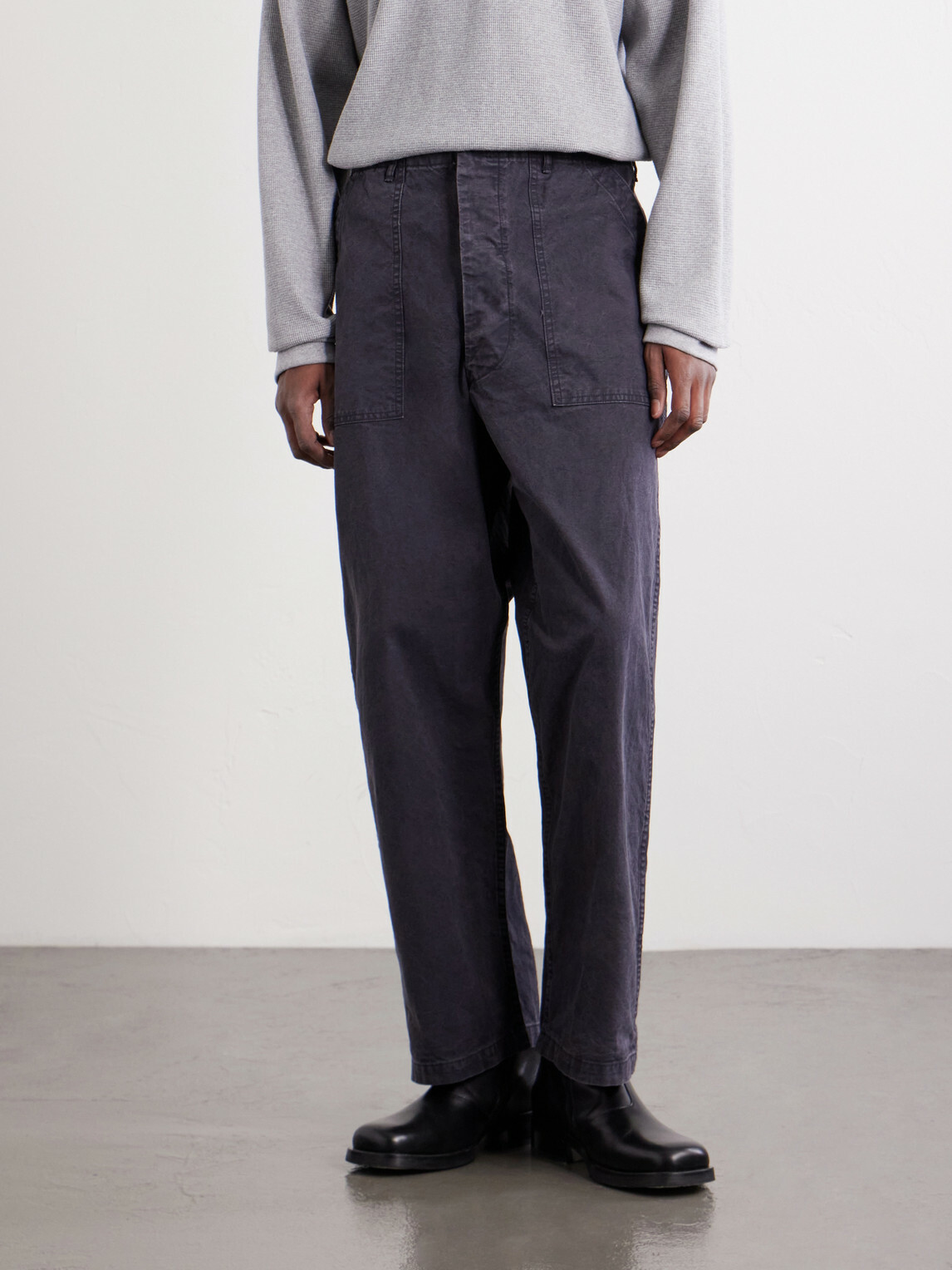OrSlow - Summer Fatigue Straight-Leg Cotton Trousers - Black