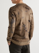 Mr P. - Spray-Dyed Merino Wool Sweater - Brown