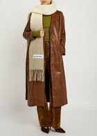 Acne Studios Logo-appliquéd Fringed Alpaca-blend Scarf - Beige - One Size