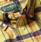 Gitman Vintage - Button-Down Collar Checked Brushed Cotton-Flannel Shirt - Men - Yellow