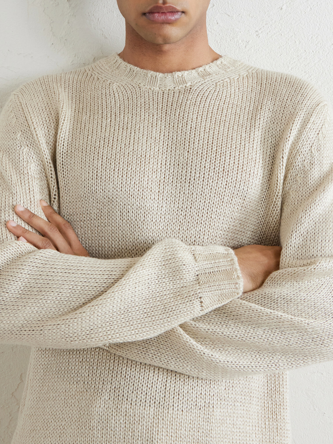 Saman Amel - Gio Slim-Fit Silk Sweater - Neutrals