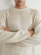 Saman Amel - Gio Slim-Fit Silk Sweater - Neutrals
