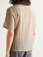 Satta - Paseo Enzyme-Washed Crinkled Linen and Cotton-Blend Shirt - Neutrals - L