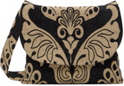 Anna Sui Black & Beige Beardsley Tapestry Bag