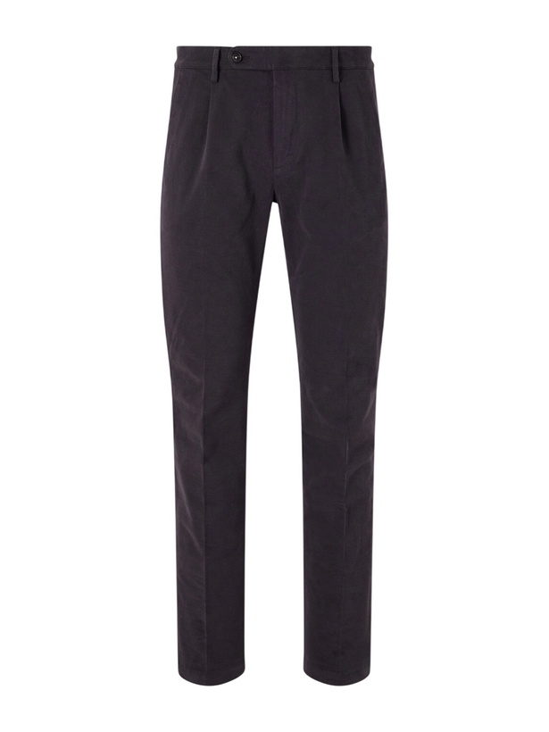 Photo: Massimo Alba - Ionio2 Straight-Leg Cotton-Blend Trousers - Black