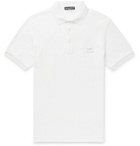 Dolce & Gabbana - Slim-Fit Logo-Appliquéd Cotton-Piqué Polo Shirt - White