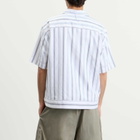 NN07 Men's Reed Boxy Short Sleeve Shirt in Blue Stripe