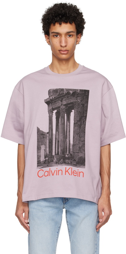 Photo: Calvin Klein Purple Ruins Collage T-Shirt