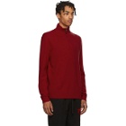 Polo Ralph Lauren Red Wool Half-Zip Sweater
