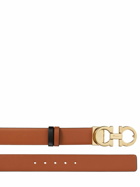 FERRAGAMO - 2.5cm Gancini Reversible Leather Belt