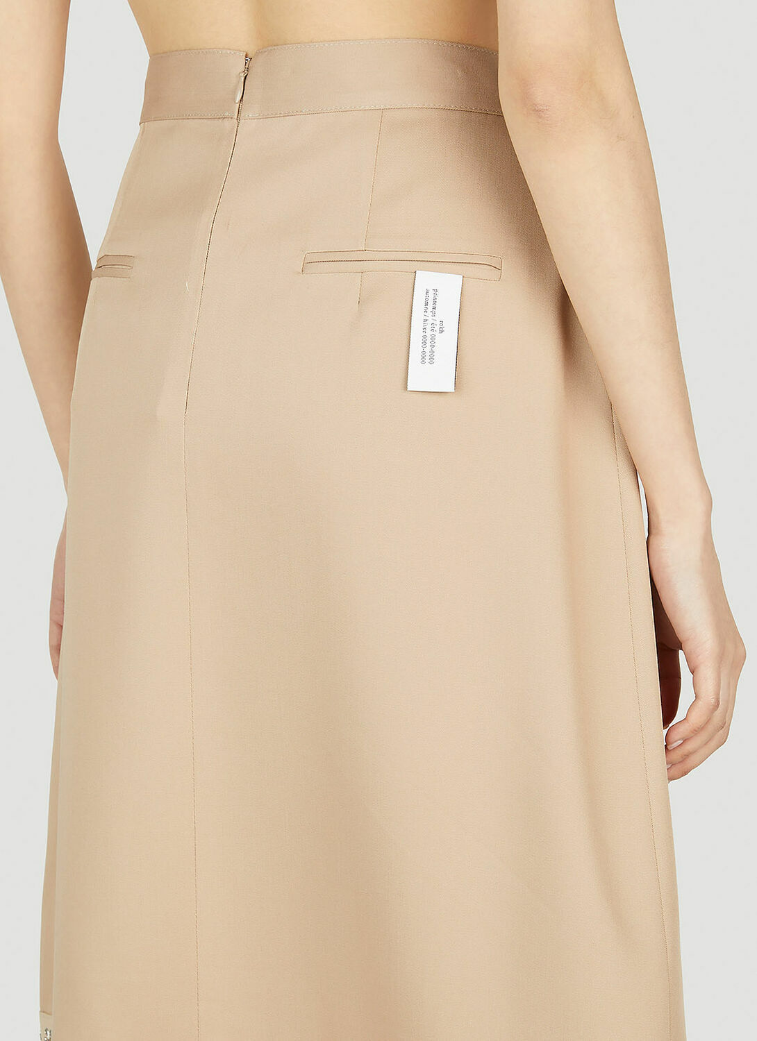 Rokh Hook And Eye Tape Pleat Skirt