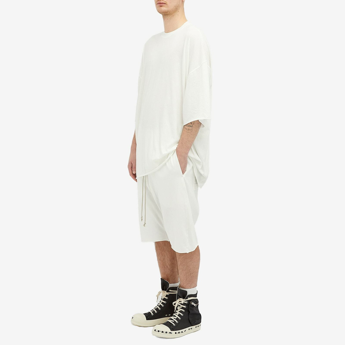Rick Owens DRKSHDW PODS MILK サイズS Rick Owens DRKSHDW Men's Drawstring Pods Short in Milk Rick