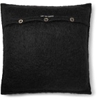 Jupe by Jackie - Hocken Embroidered Mohair Cushion Cover - Black