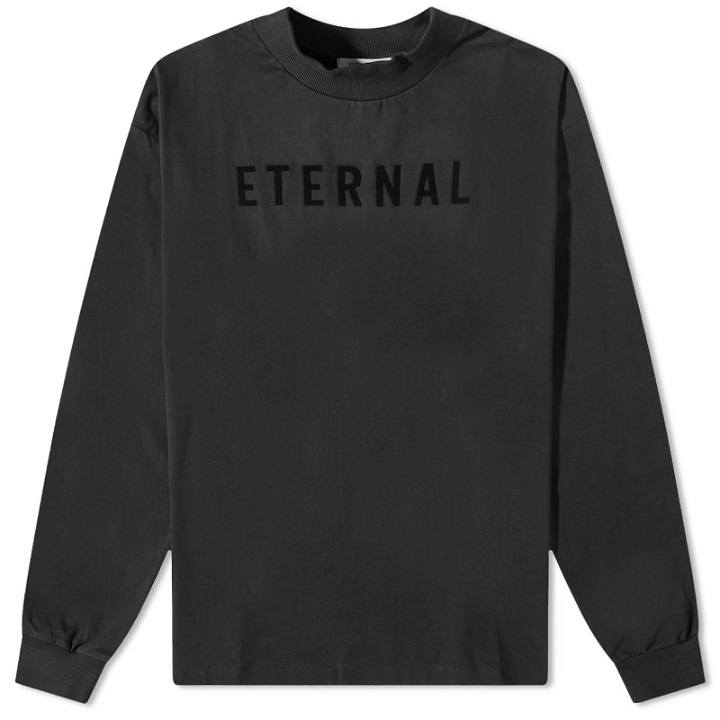 Photo: Fear Of God Men's Long Sleeve Eternal Cotton T-Shirt in Black