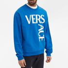 Versace Men's Bold Logo Crew Sweat in Blue/White