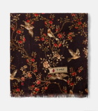 The House of Lyria Firmament floral linen and cotton throw
