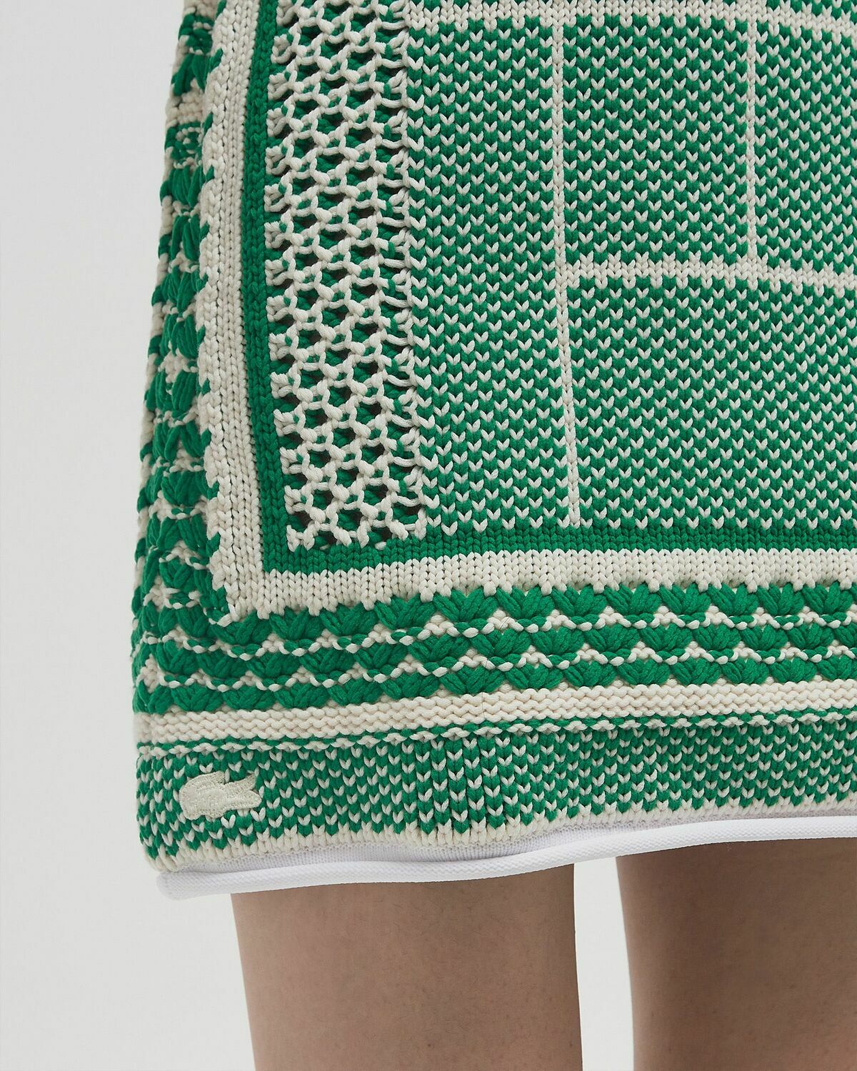 Lacoste LANA DRESS green/beige Women