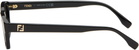 Fendi Black 'FF' Squared Sunglasses