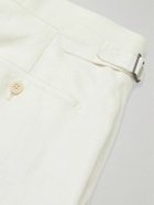Kingsman - Herringbone Linen-Twill Tuxedo Trousers - Neutrals