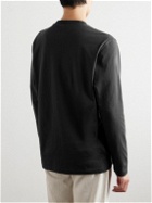NN07 - Adam 3209 Logo-Embroidered Pima Cotton-Jersey T-Shirt - Black