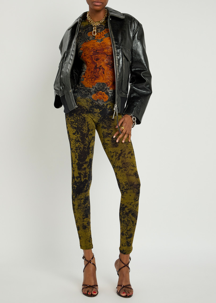 Jean Paul Gaultier Printed Mesh Catsuit Multicoloured