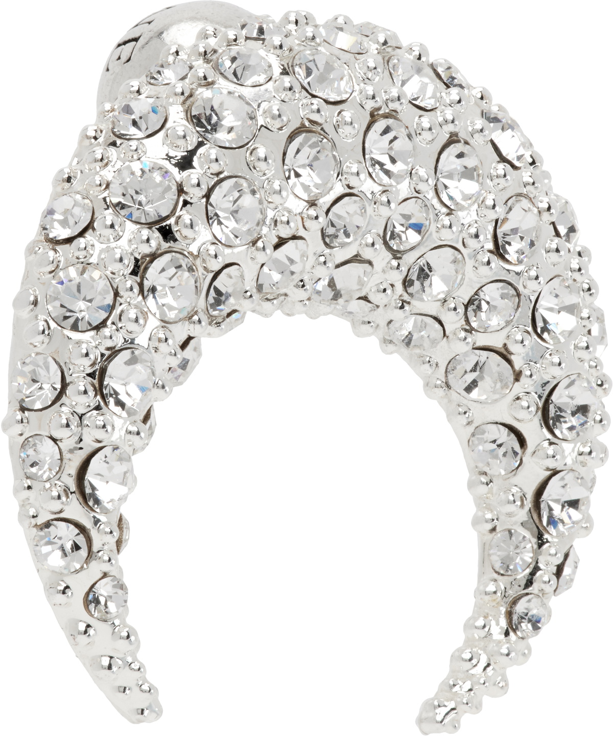 Marine Serre Silver Moon Stud Single Earring