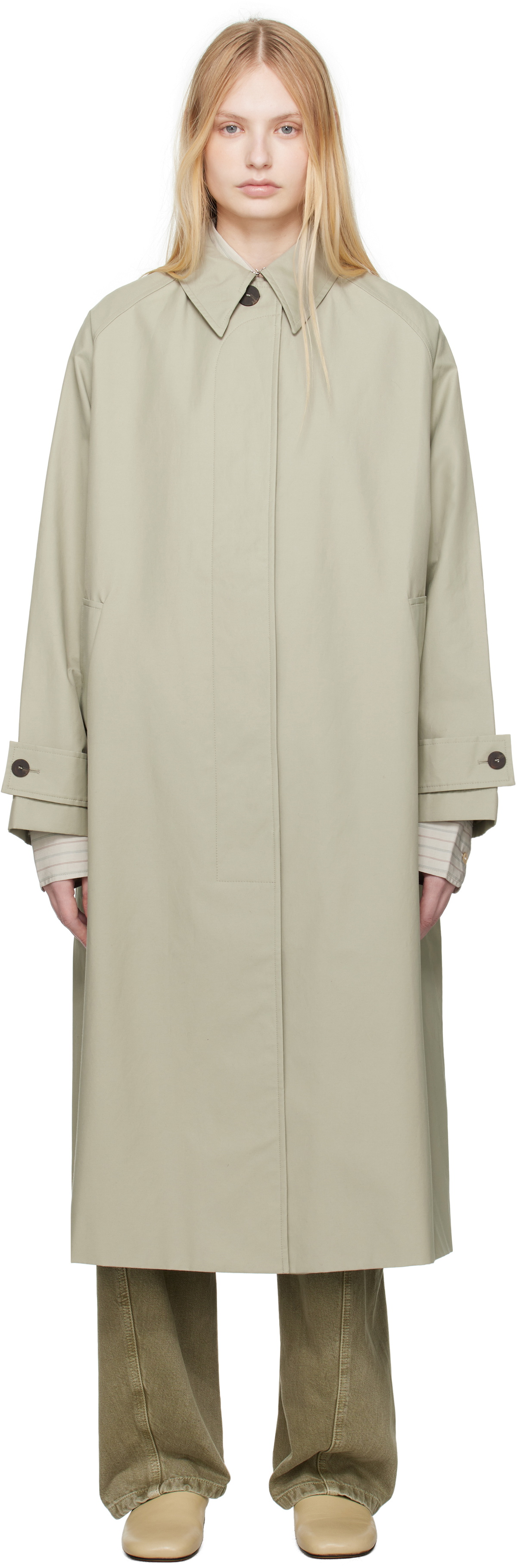 【関税込み】Studio Nicholson ブラック Holin トレンチコート Studio Nicholson Mawer トレンチコート | ブラック | FARFETCH JP