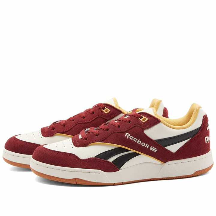 Photo: Reebok Men's BB 4000 II Sneakers in Vintage Chalk/Classic Burgundy/Core Black