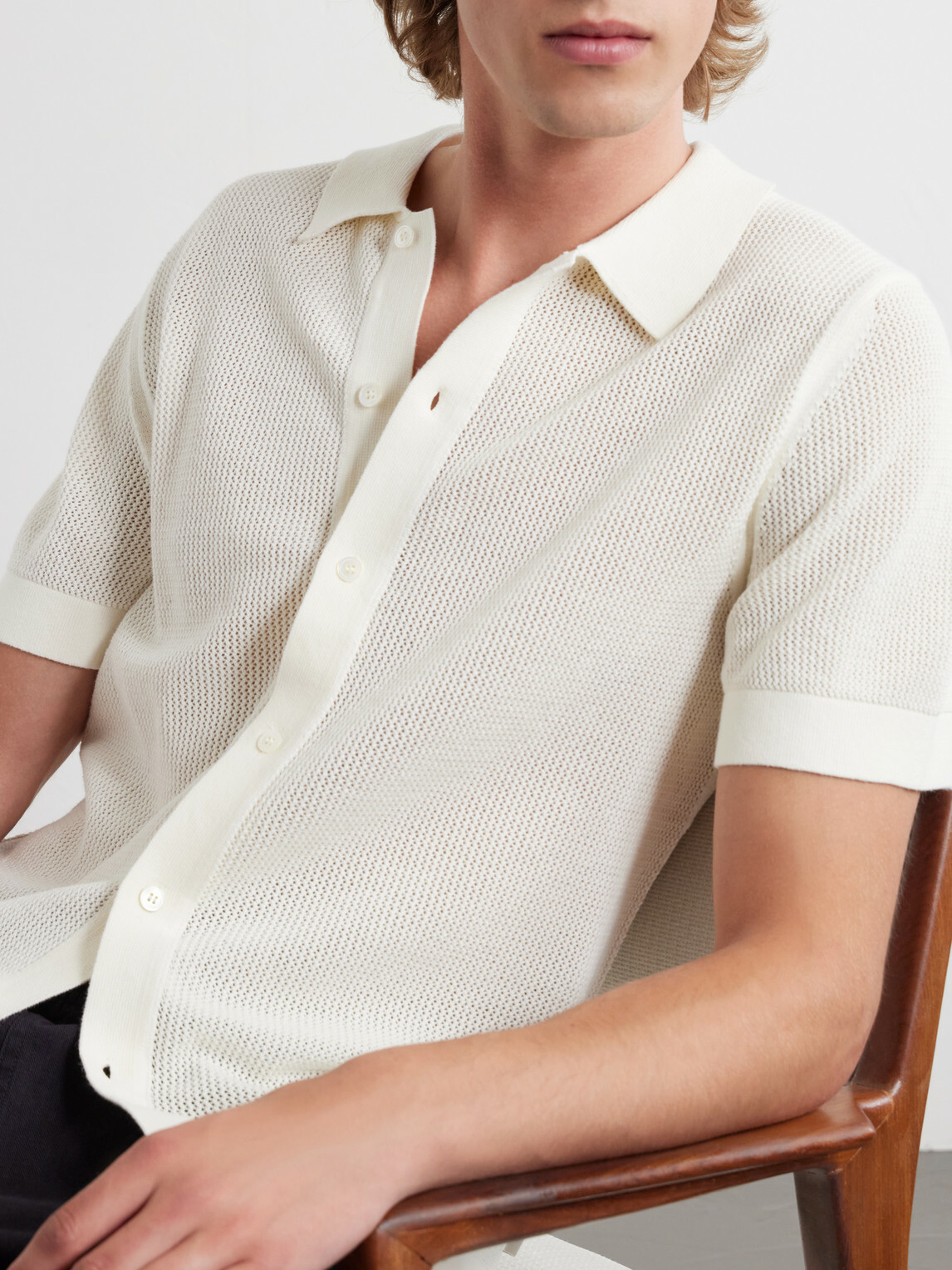 Onia - Crocheted Cotton Shirt - Neutrals